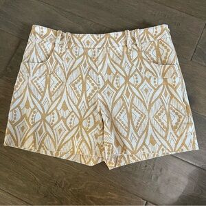 Anthropologie Patterned Yellow Shorts